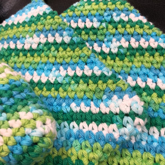 2 cotton potholders +1 cast iron pan handle holder - Picture 3 of 3